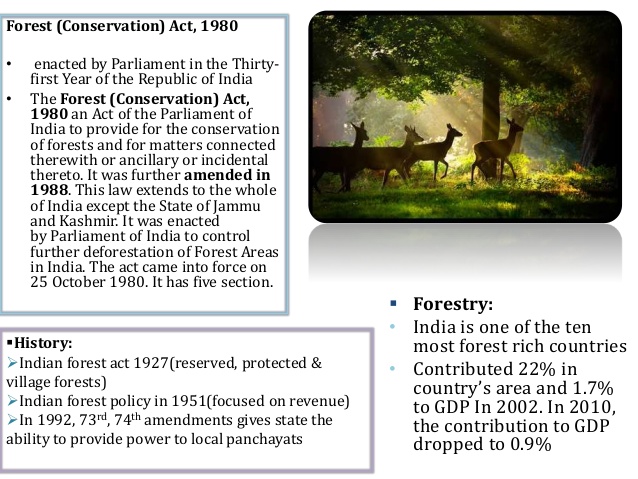 forest conservation act 1980